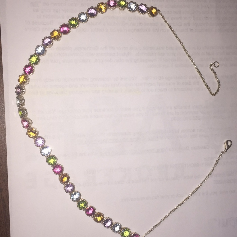 Precious multi stone necklace